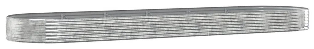 vidaXL Ζαρντινιέρα Ασημί 523x140x36 εκ. Γαλβανισμένος χάλυβας