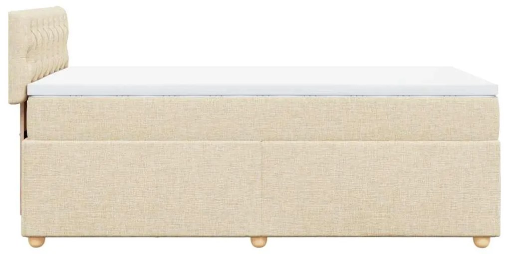 ΚΡΕΒΑΤΙ BOXSPRING ΜΕ ΣΤΡΩΜΑ ΚΡΕΜ 80 X 200 ΕΚ. ΥΦΑΣΜΑΤΙΝΟ 3286519