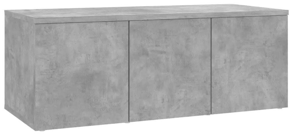 Έπιπλο Τηλεόρασης Γκρι Σκυροδέματος 80x34x30 εκ. Επεξ. Ξύλο 801863