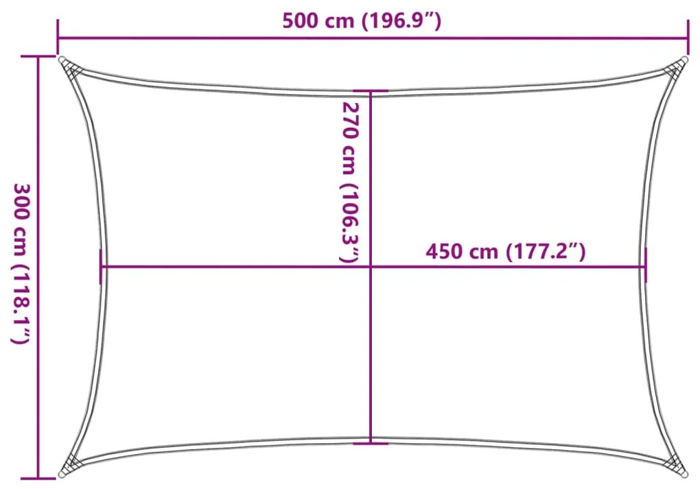 Πανί Σκίασης Κρεμ 3 x 5 μ. από HDPE 160 γρ./μ²  - Κρεμ