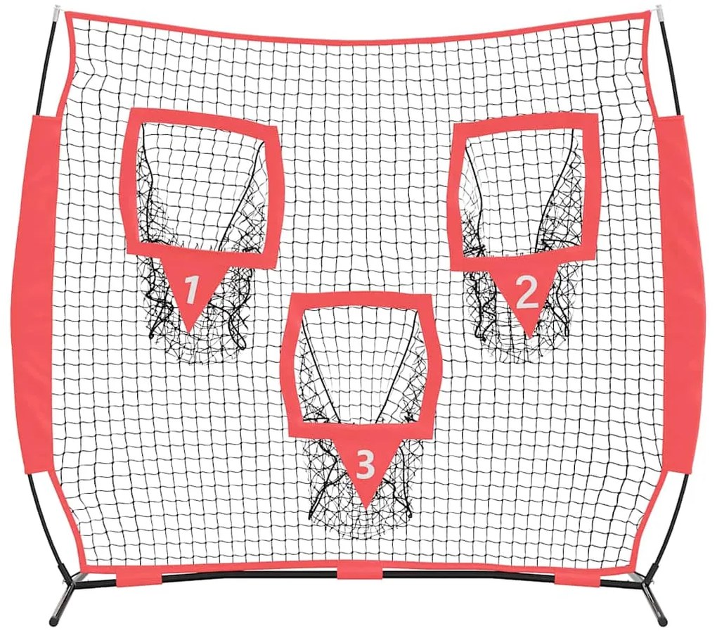 vidaXL Δίχτυ προπόνησης μπέιζμπολ Μαύρο 214,5 x 89,5 x 181 εκ.