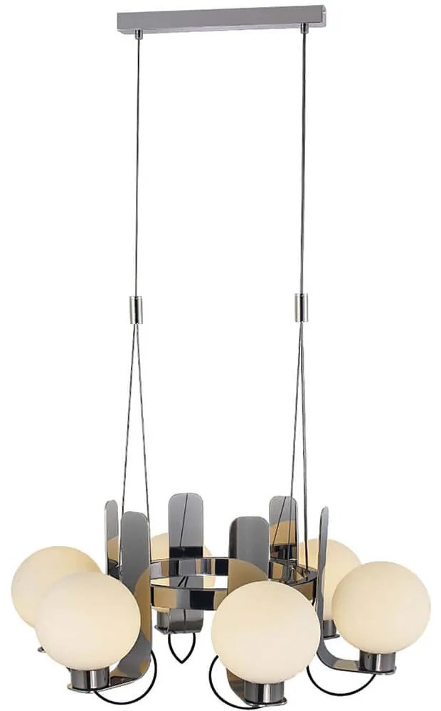 Φωτιστικό Οροφής 701CHD1720 Φ70x120cm 6xΕ27 40W Platinum Opviq