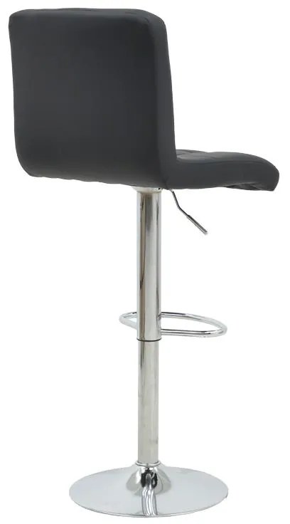 Σκαμπό μπαρ Remina πτυσσόμενο μαύρο pu-βάση χρωμίου 44x44x112εκ 2αδα 44x44x112 εκ.