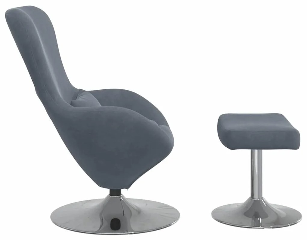 vidaXL Κάθισμα-αυγό 2 pcs Σκούρο γκρι 63 x 73 x 90 εκ Βελούδο