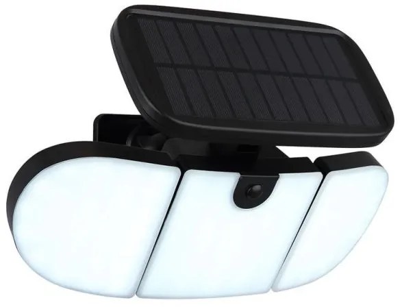 Ηλιακός Προβολέας LED 10W Μαύρο IP44 Ανιχνευτής Κίνησης 36498 Globo Lighting-36498-Μαύρο 36498