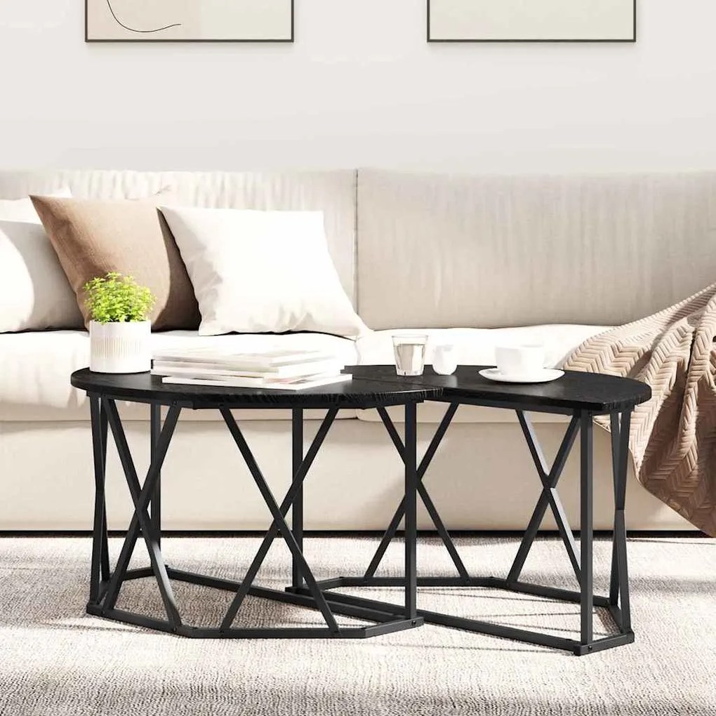 vidaXL Τραπεζάκι σαλονιού Μαύρη δρυς 80 x 80 x 42 cm