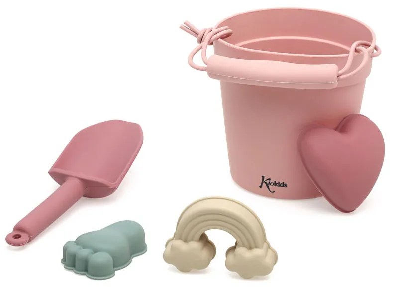 Κουβαδάκι + Φτυαράκια Παραλίας Kiokids Pink 3659