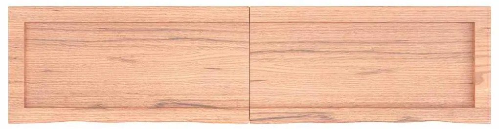 vidaXL Ράφι Τοίχου Ανοιχτό Καφέ 120x30x(2-6)εκ. Επεξ. Μασίφ Ξύλο Δρυός