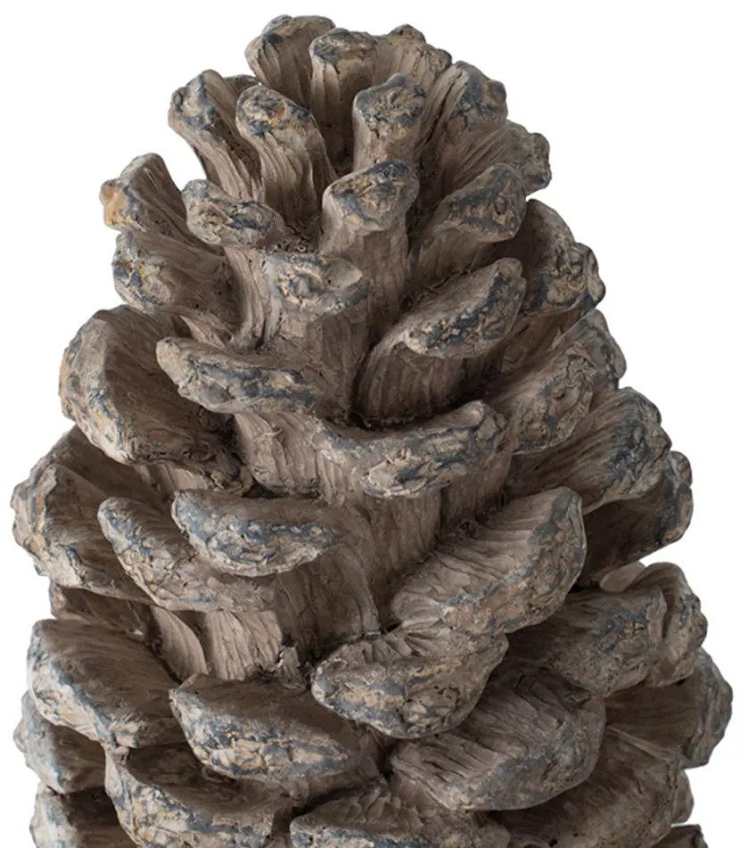 Artekko Pine Cone Διακοσμητικό Γλυπτό Κουκουνάρα Ρητίνης Γκρι (18x18x36)cm Σετ/2 - 77342