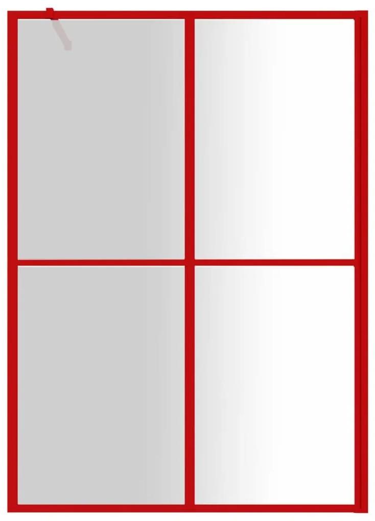 Διαχωριστικό Ντουζιέρας Κόκκινο 140 x 195εκ. Διαφανές Γυαλί ESG - Κόκκινο