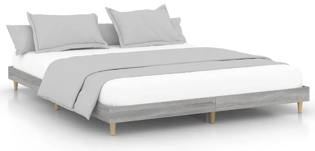 vidaXL Πλαίσιο Κρεβατιού Γκρι Sonoma 120x200 εκ. Επεξεργασμένο Ξύλο