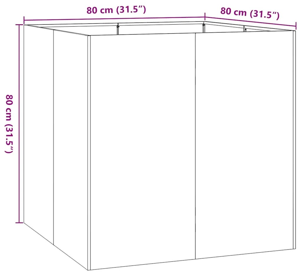 ΖΑΡΝΤΙΝΙΕΡΑ 80X80X80 ΕΚ. ΑΠΟ ΑΝΟΞΕΙΔΩΤΟ ΑΤΣΑΛΙ 860784