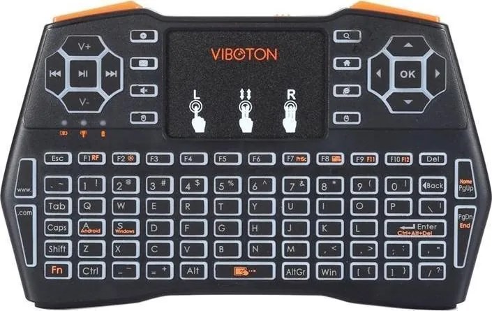 Viboton i8 Plus Ασύρματο Πληκτρολόγιο με Touchpad Αγγλικό US