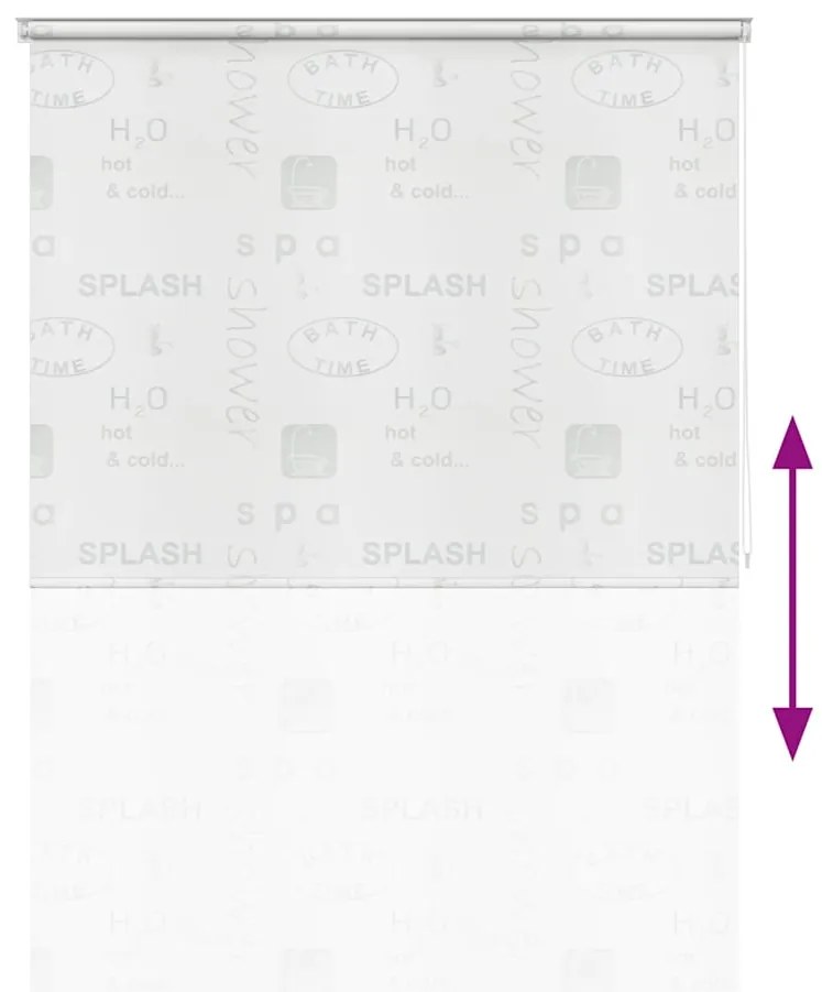 vidaXL Κουρτίνα Μπάνιου Ρολό Σχέδιο Πιτσιλιά 140 x 240 εκ.