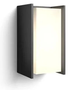 Έξυπνο Φωτιστικό Τοίχου Απλίκα Led Ε27 9W IP44 Ανθρακί Hue W Turaco 915003761403 Philips Hue-915003761403-Ανθρακί 915003761403