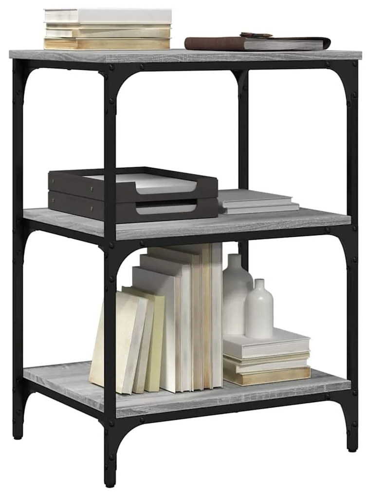 vidaXL Βάση Εκτυπωτή 3 Επιπέδων Γκρι Sonoma 50x41x75 εκ Επεξ. Ξύλο