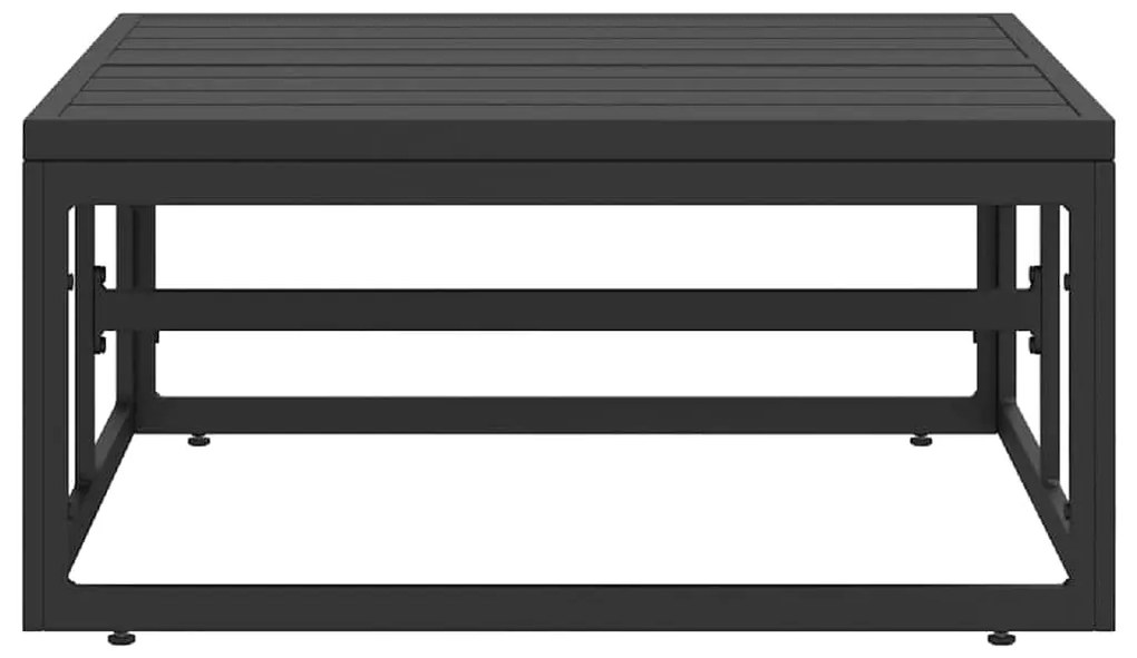 vidaXL Εξωτερικά Έπιπλα Μαύρο 70 x 70 x 32 εκ Μέταλλο