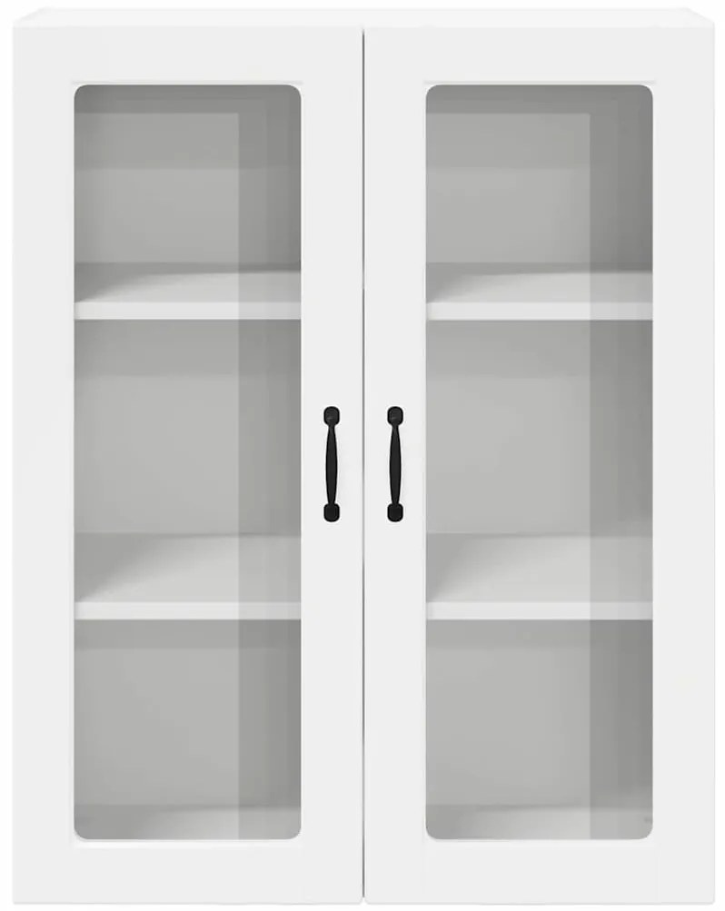 vidaXL Κρεμαστό ντουλάπι κουζίνας Επιτοίχιο Υψηλής γυαλάδας λευκό