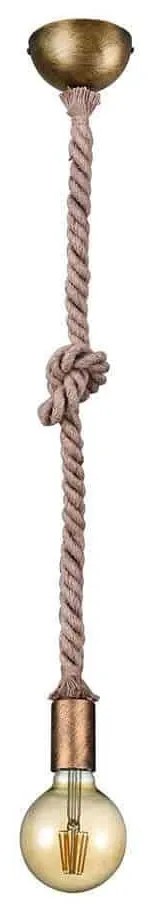 Φωτιστικό Οροφής Rope 310100104 Old Brass Trio Lighting Rope, Glass