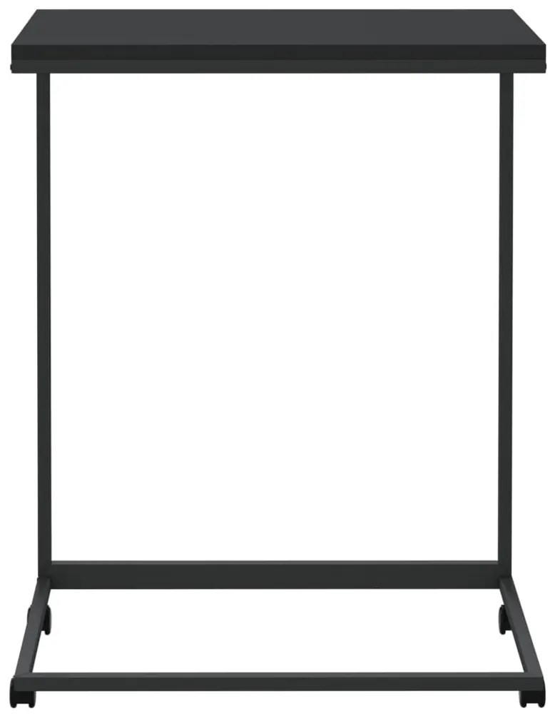 vidaXL Βοηθητικό Τραπέζι με Ρόδες Μαύρο 55 x 35 x 70 εκ. Επεξ. Ξύλο