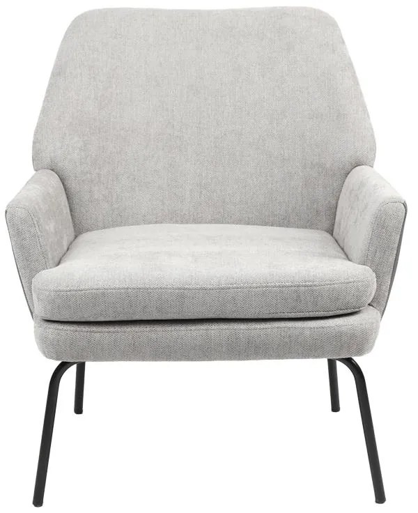 Πολυθρόνα Kieran ύφασμα γκρι- πόδι μαύρο 77x69x82.5εκ 77x69x82.5 εκ.