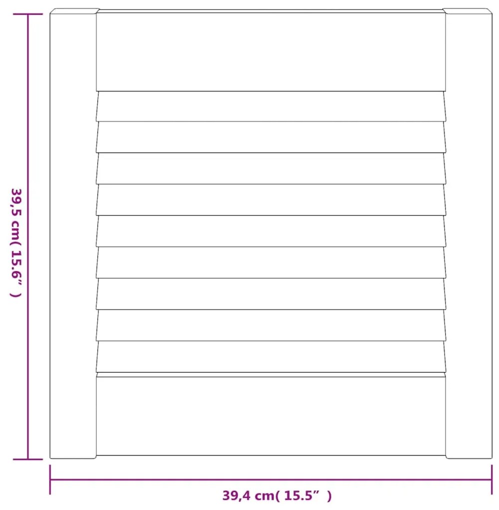 vidaXL Πορτάκια με Περσίδες 4 Τεμ. 39,5x39,4 εκ. από Μασίφ Ξύλο Πεύκου