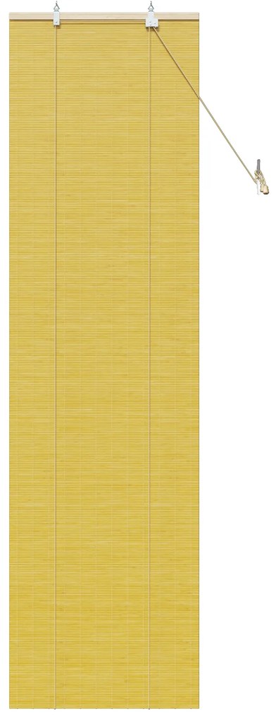 vidaXL Ρολά και Σκίες Παραθύρων Κίτρινο 60 x 220 εκ. Μπαμπού