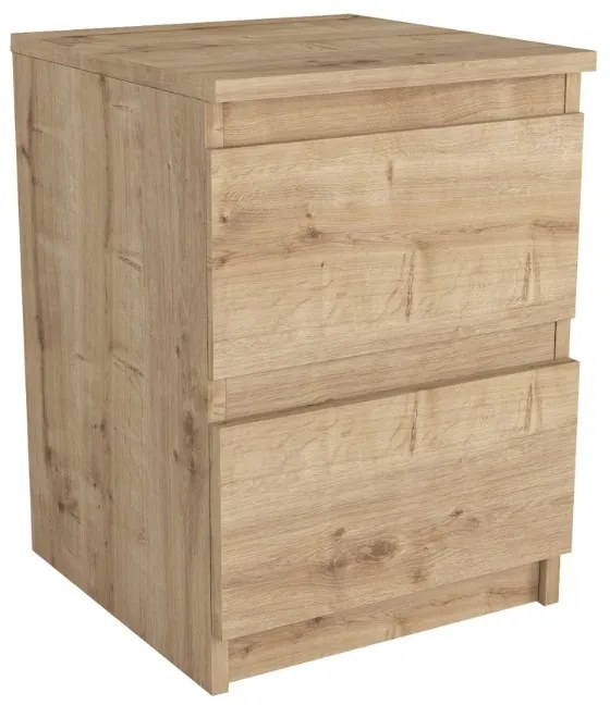Κομοδίνο Breve Megapap χρώμα sapphire oak 39,8x41,8x55εκ.