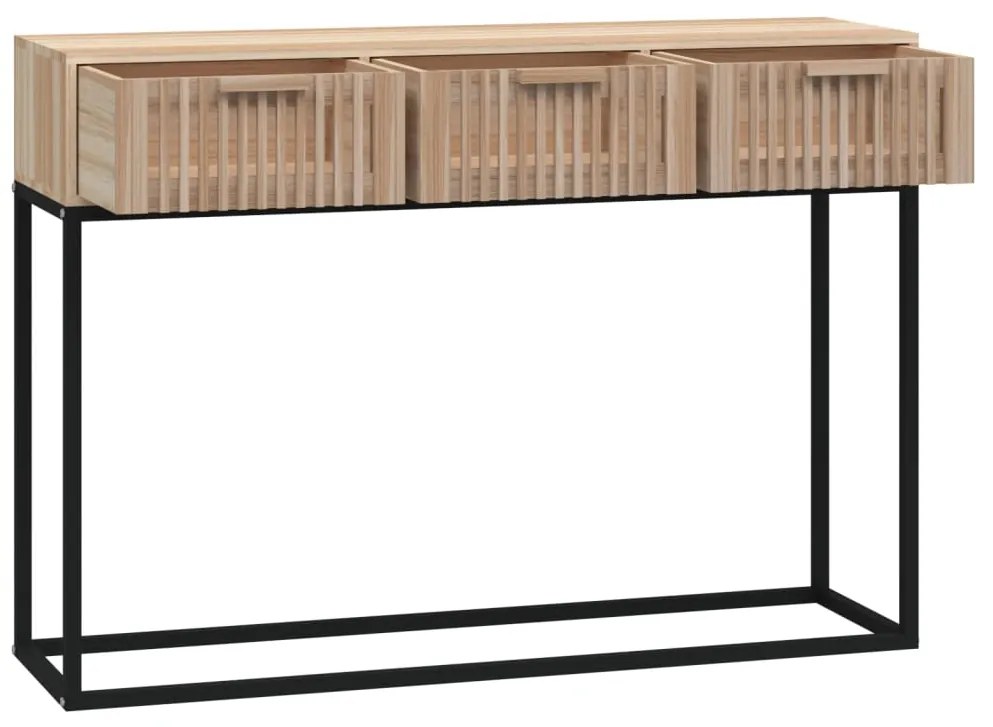vidaXL Τραπέζι Κονσόλα 105x30x75 εκ. από Επεξεργασμένο Ξύλο και Σίδερο