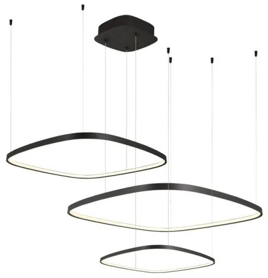 Κρεμαστό Φωτιστικό Οροφής LED 70W Μαύρο 3CCT Dimmable Control Lorenzo 4319400 Viokef-4319400-Μαύρο 4319400