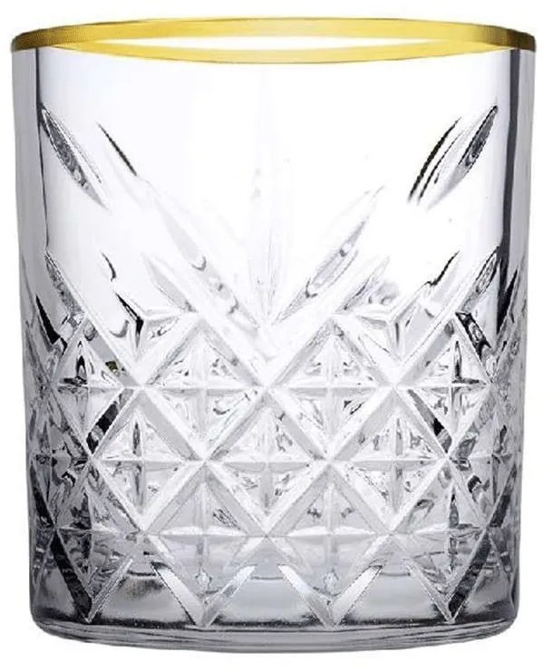 Ποτήρι Ουίσκι Timeless SP52790G4GD Φ8,5x9,6cm 355ml Clear-Gold Espiel Glass