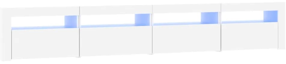 vidaXL Έπιπλο Τηλεόρασης με LED Λευκό 240x35x40 εκ.