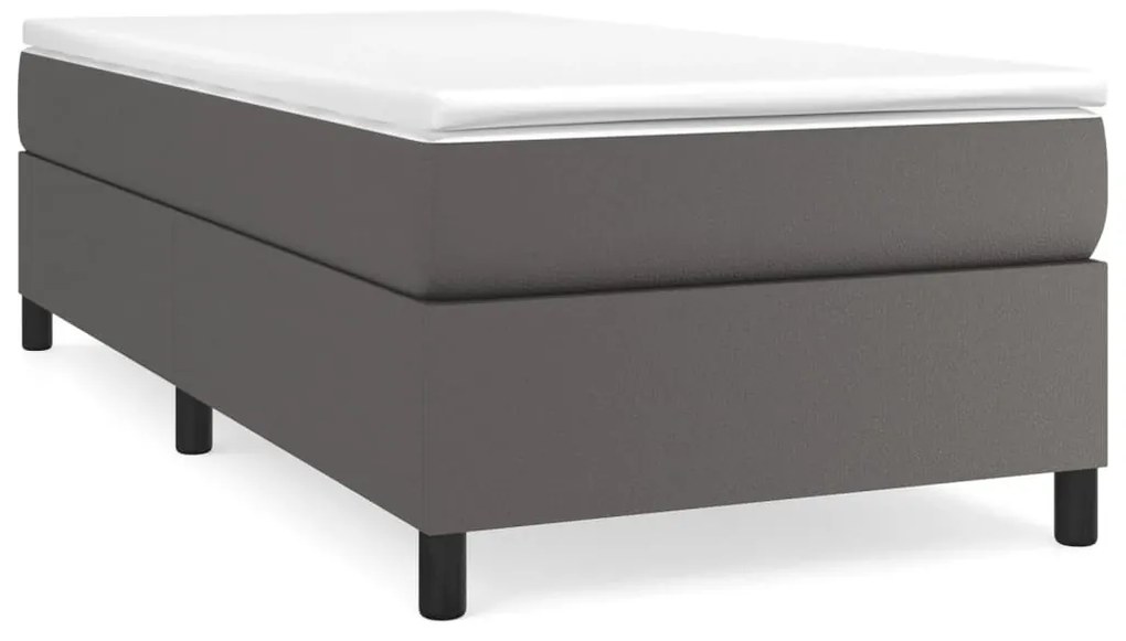 ΠΛΑΙΣΙΟ ΚΡΕΒΑΤΙΟΥ BOXSPRING ΓΚΡΙ 100X200 ΕΚ. ΣΥΝΘΕΤΙΚΟ ΔΕΡΜΑ 3121033