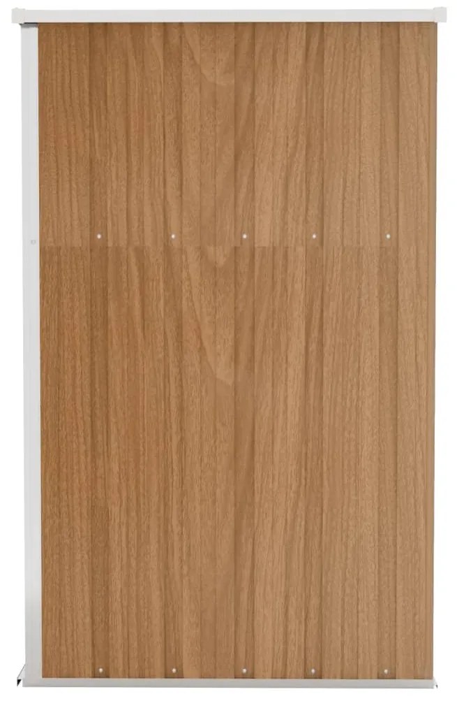 vidaXL Αποθήκη Κήπου Επιτοίχια Καφέ 118x100x178 εκ. από Γαλβ. Ατσάλι