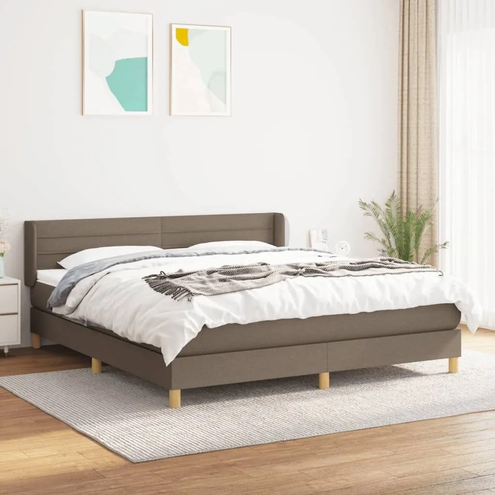 ΚΡΕΒΑΤΙ BOXSPRING ΜΕ ΣΤΡΩΜΑ TAUPE 180X200 ΕΚ. ΥΦΑΣΜΑΤΙΝΟ 3130373