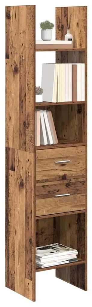 vidaXL Βιβλιοθήκη Παλαιό ξύλο 40 x 35 x 180 εκ. Επεξεργασμένο ξύλο