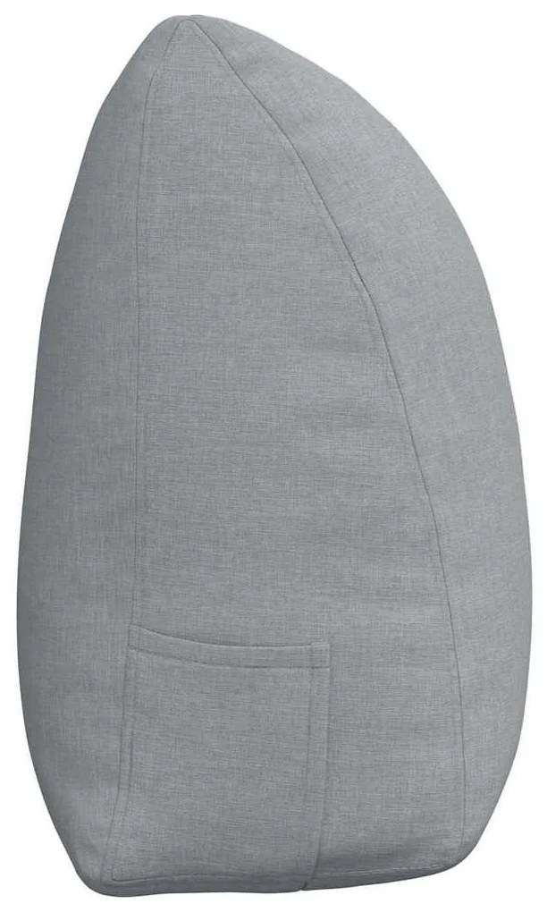 vidaXL Μαξιλάρι Πλάτης Ανοιχτό γκρι 160 x 24 x 50 εκ ύφασμα