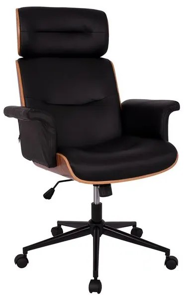 ΚΑΡΕΚΛΑ ΓΡΑΦΕΙΟΥ ΔΙΕΥΘΥΝΤΙΚΗ SUPERIOR PRO HM1109.01 ΚΑΡΥΔΙ-ΜΑΥΡO PU 63x67x123Yεκ.