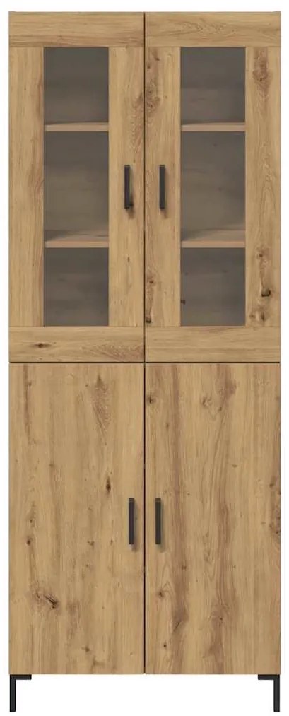 vidaXL Highboard Επιτοίχιο 2 pcs artisan δρυς 69.5 x 34 x 180 εκ.