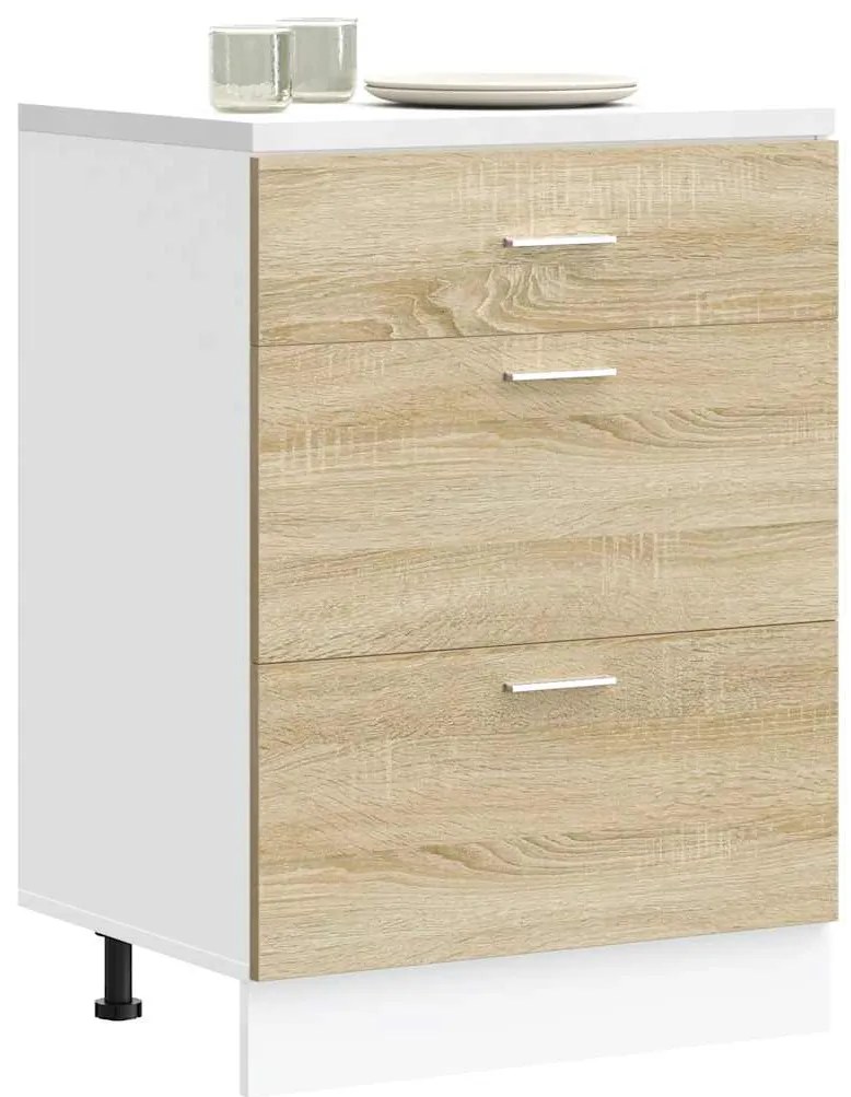 vidaXL Βάση Κουζίνας "Lyon" από Τεχνητό Ξύλο Δρυός Sonoma