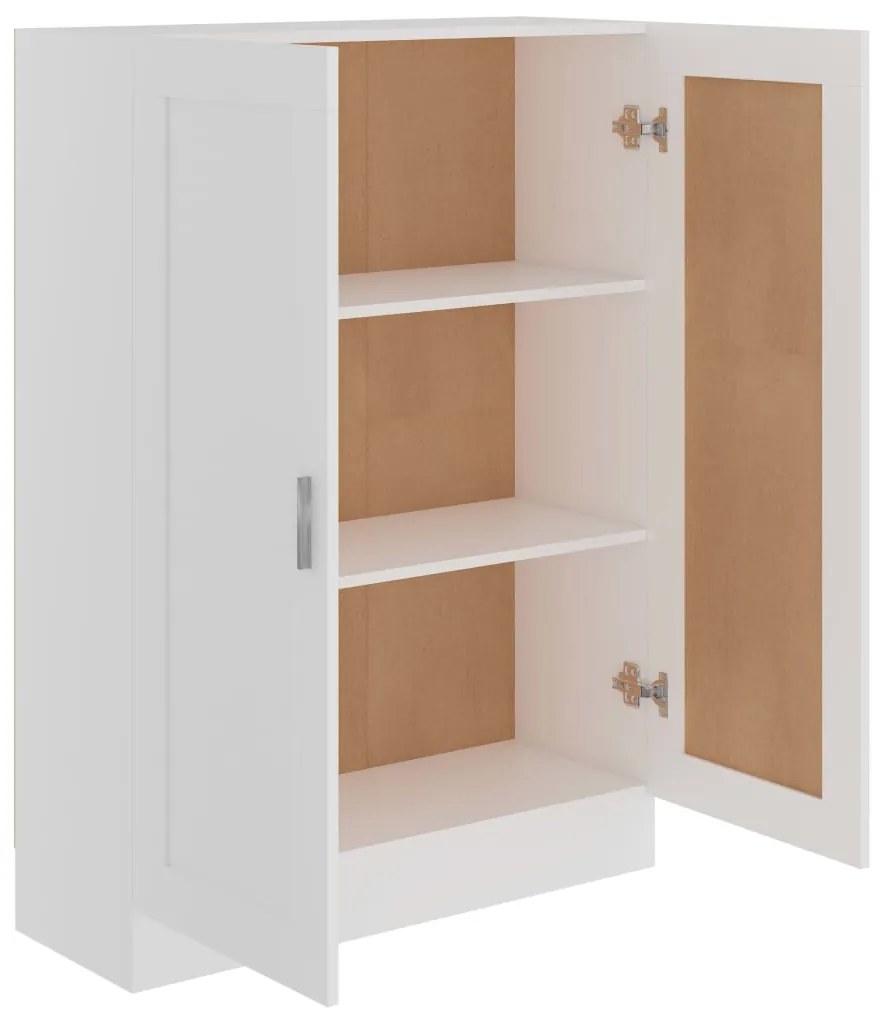 Βιβλιοθήκη Λευκή 82,5 x 30,5 x 115 εκ. Επεξ. Ξύλο - Λευκό