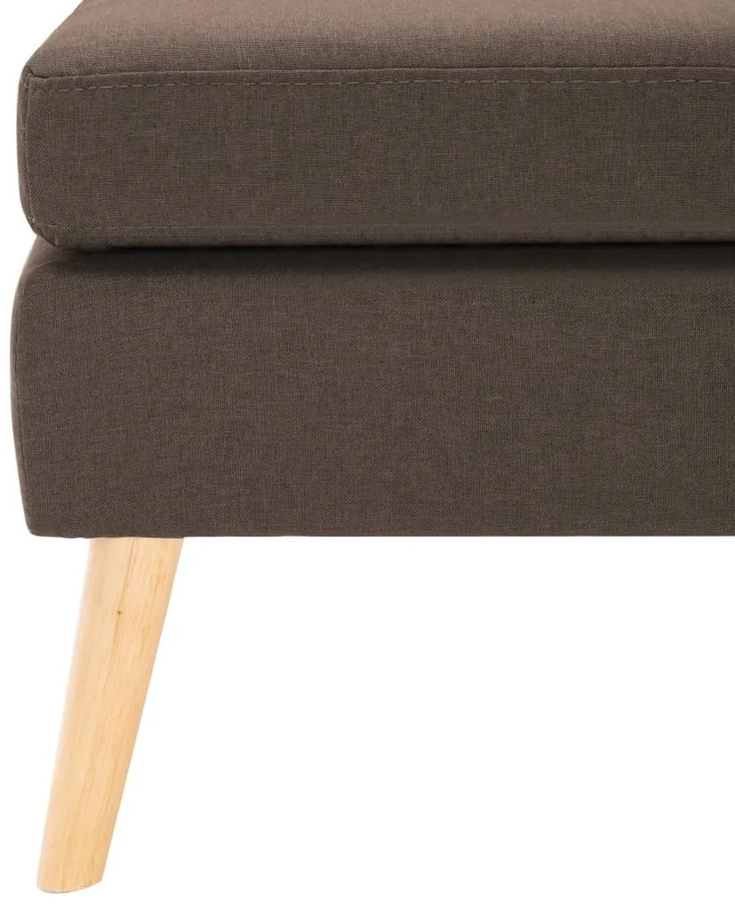 vidaXL Σκαμπό/Υποπόδιο Καφέ Υφασμάτινο