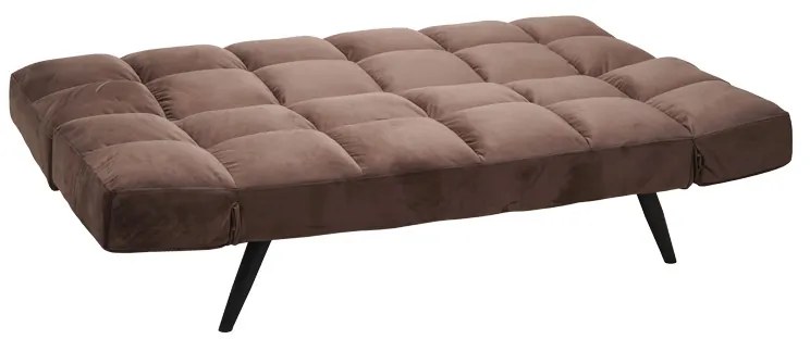 Καναπές - κρεβάτι 3θέσιος Freddo  βελούδο καφέ 181x81x86εκ