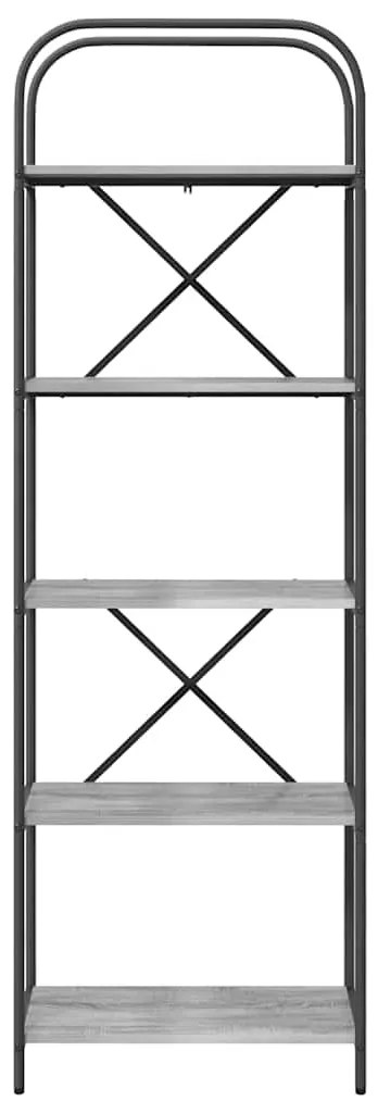 vidaXL Ράφι Βιβλίων Γκρι sonoma 60 x 30 x 183 εκ Επεξεργασμένο ξύλο