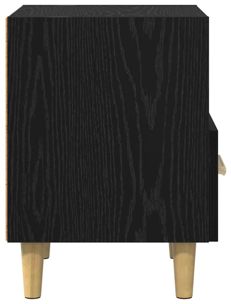 vidaXL Κομοδίνο Μαύρη Οξυά 40 x 35 x 47 εκ. Επεξεργασμένο ξύλο