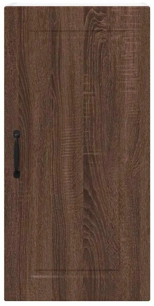 vidaXL Κρεμαστό ντουλάπι κουζίνας με ράφι Καφέ δρυς 40 x 31 x 80 εκ.