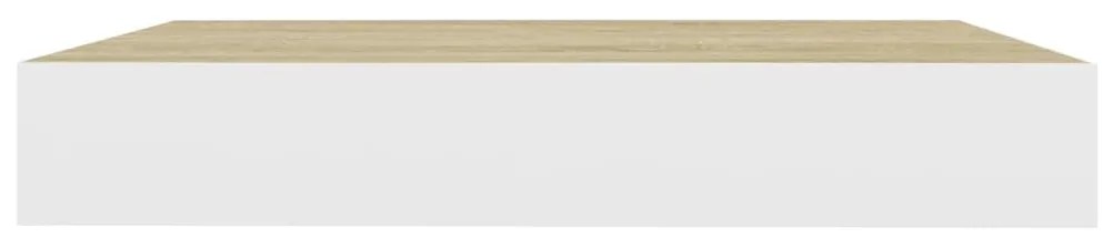 vidaXL Ράφια Τοίχου 2 τεμ. Δρυς και Άσπρο 23x23,5x3,8 εκ. MDF