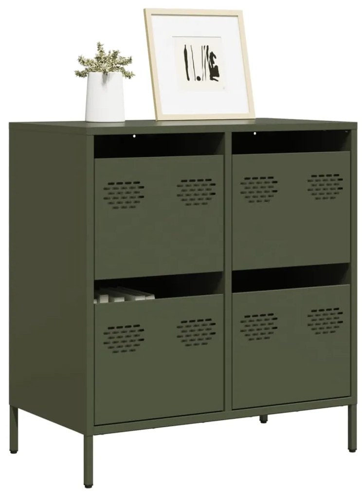 vidaXL Ντουλάπι Λαδί 68x39x73,5 εκ. από Χάλυβα Ψυχρής Έλασης