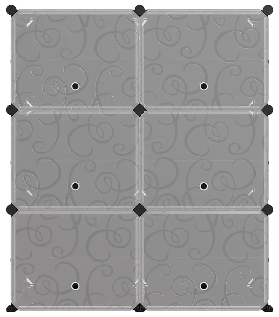 vidaXL Παπουτσοθήκη Μαύρη 84,5 x 31 x 93,5 εκ. από Πολυπροπυλένιο