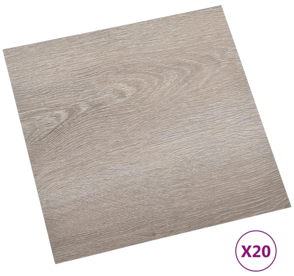 vidaXL Δάπεδο Αυτοκόλλητο Taupe 20 τεμ. 1,86 μ² από PVC